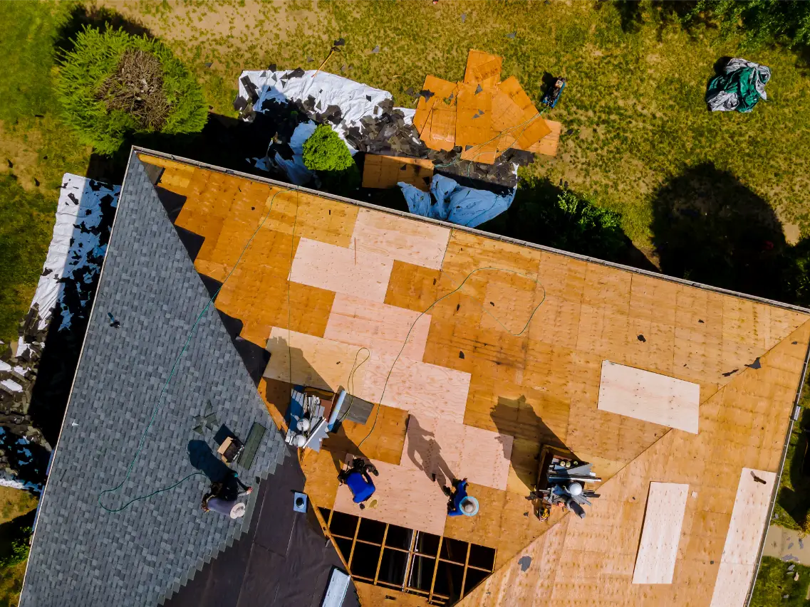 A Mann Roofing and Remodeling roofing project at completion